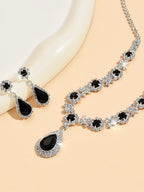 Droplet Necklace With Earrings Set