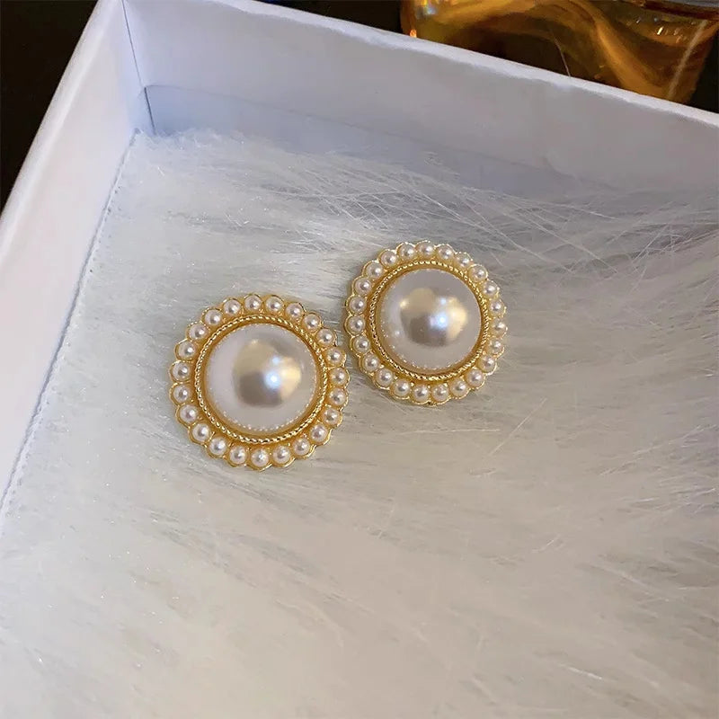 Elegant Imitation Pearl Earrings