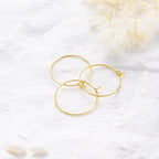 Gold Hoop Earring Wires (10pcs Set)