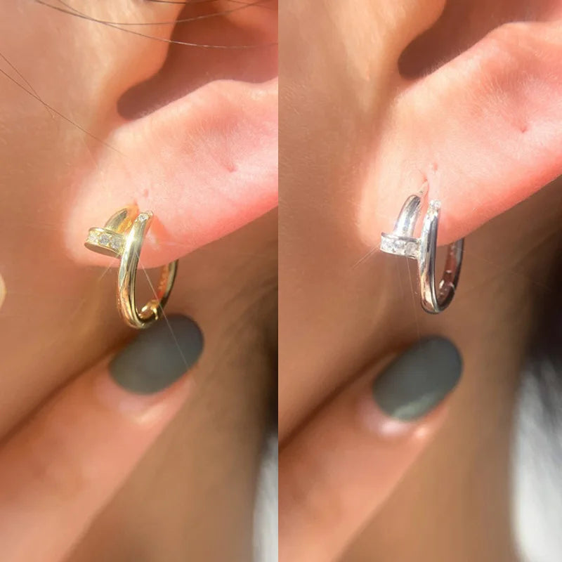 Gold-Plated Hoop Earrings