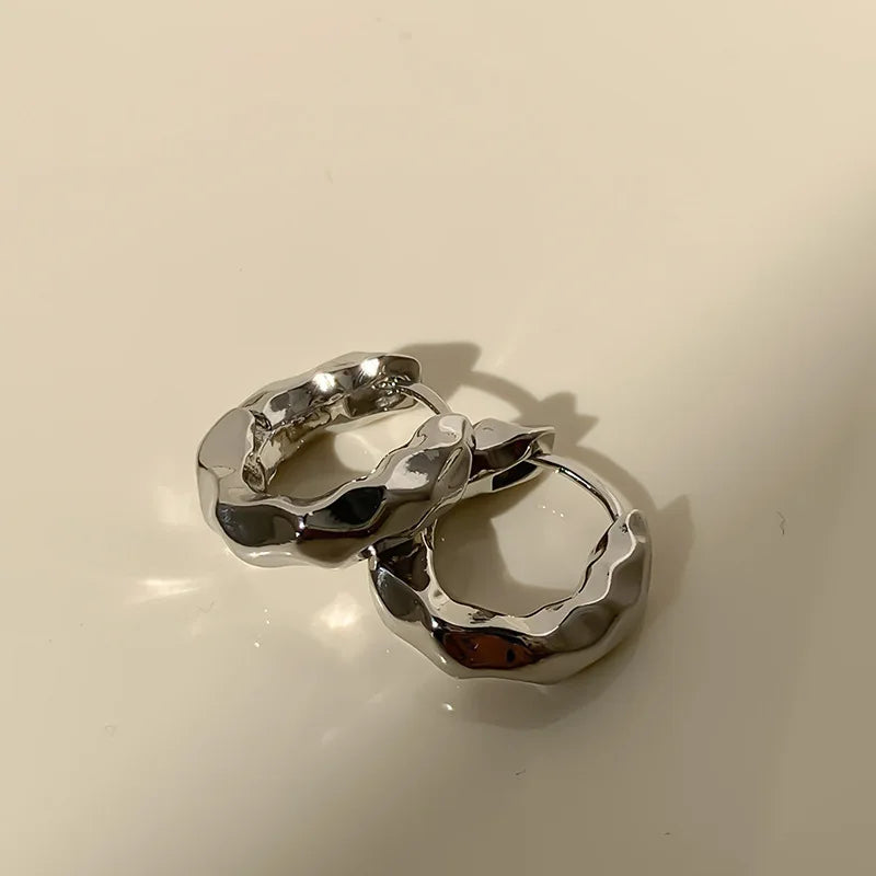 Wave Concise Geometry Hoop Earrings