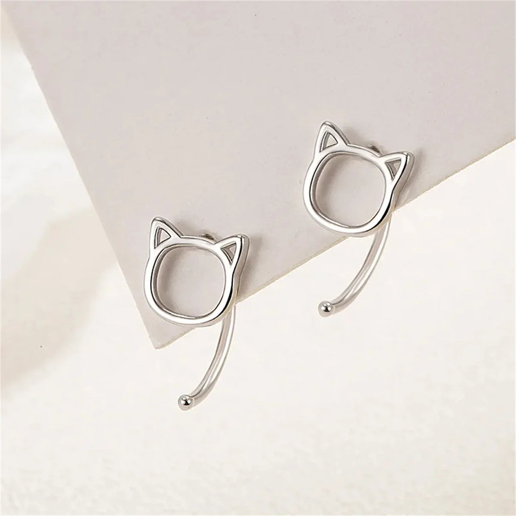 Cat Stud Earrings