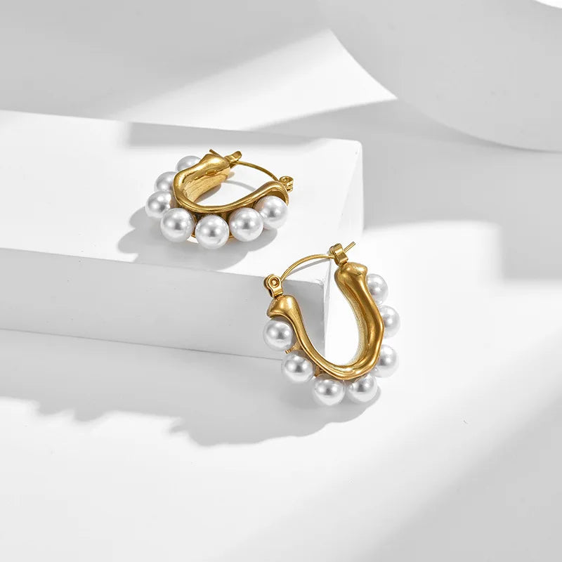 Elegant Imitation Pearl Earrings