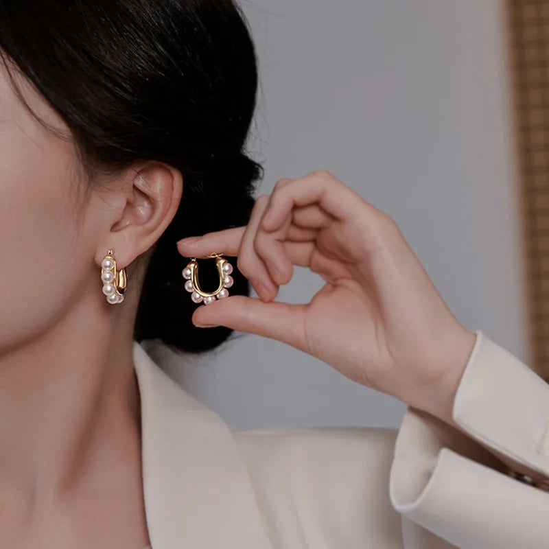 Elegant Imitation Pearl Earrings