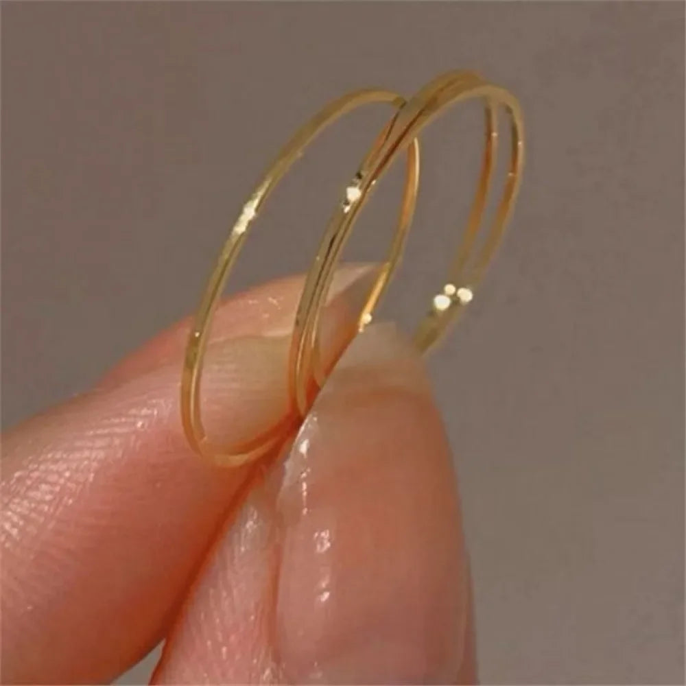 Classic stainless steel ring with a smooth plated