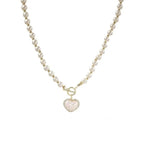 Elegant Pearl Heart Necklace for Women