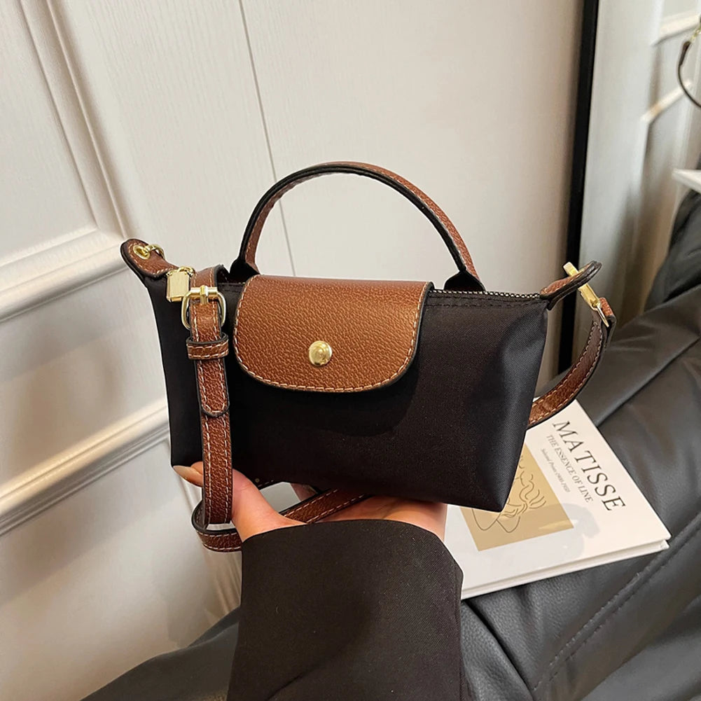 Colorblock Crossbody Bag with Adjustable Strap