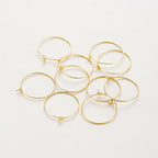 Gold Hoop Earring Wires (10pcs Set)