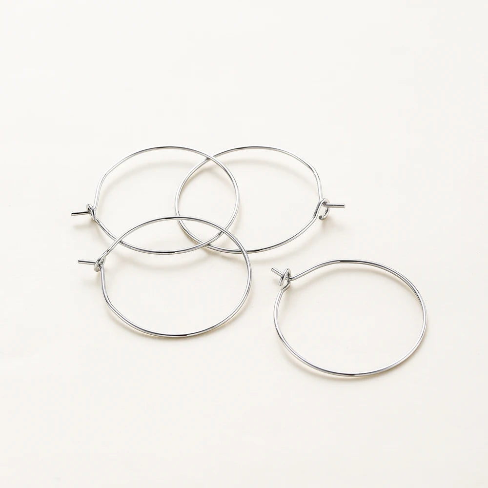 Gold Hoop Earring Wires (10pcs Set)