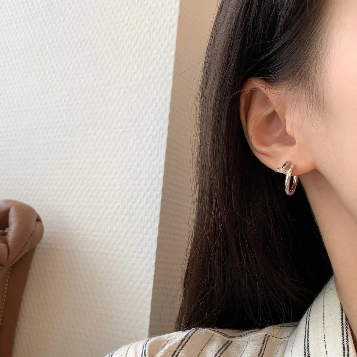 Gold-Plated Hoop Earrings