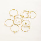 Gold Hoop Earring Wires (10pcs Set)