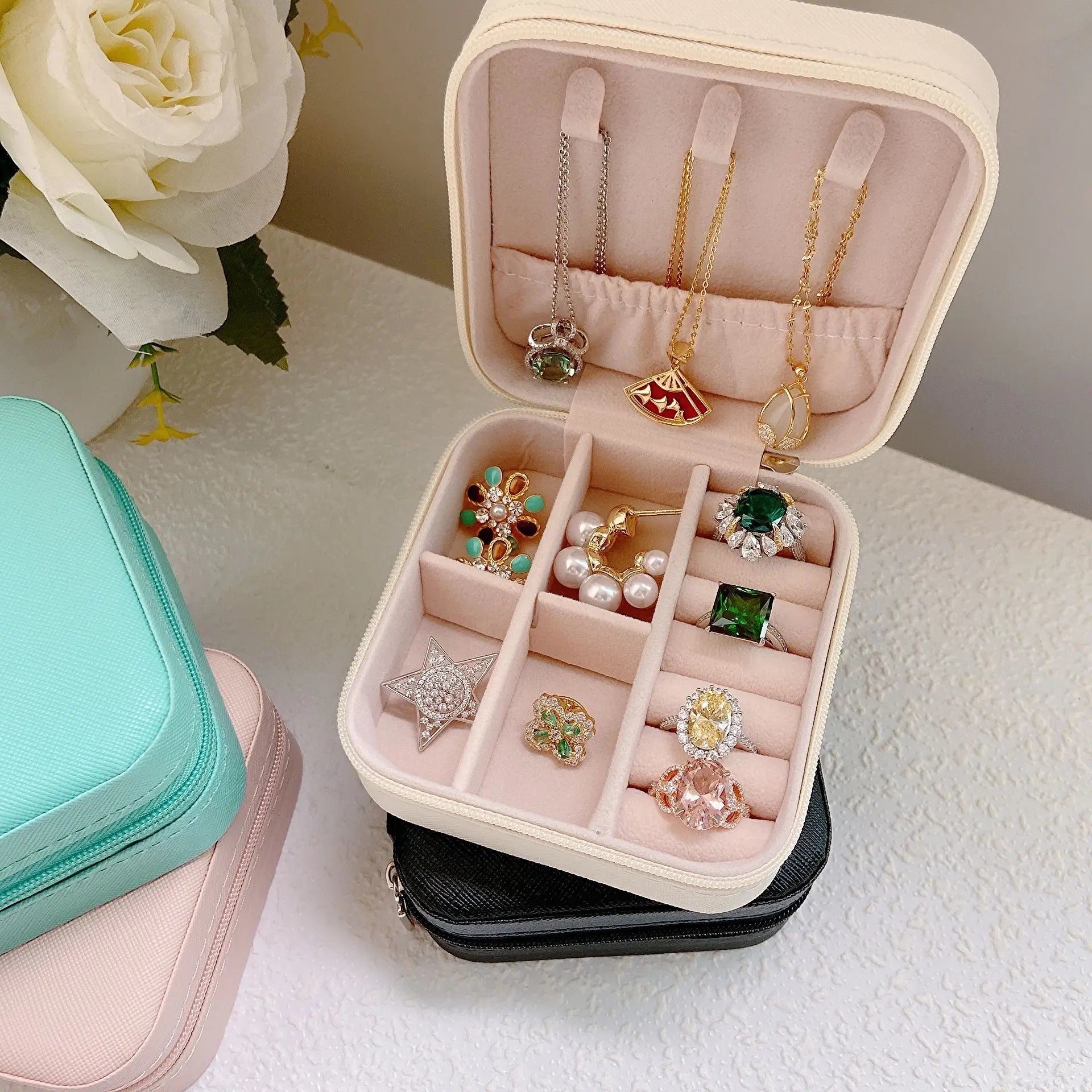 Portable Mini Jewelry Travel Case
